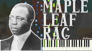 Scott Joplin  Maple Leaf Rag 1899 Ragtime Piano Synthesia Original Composition [upl. by Adnomar166]