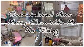 Overwhelmed Mum Clean With Me  No Talking [upl. by Kajdan387]