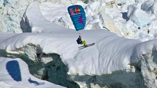 Speedriding Freestyle Skiing meets Paragliding [upl. by Eidnahs]