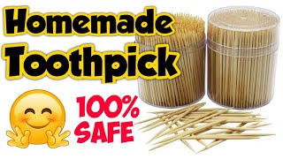 How to make toothpick  homemade toothpicks  homemade teeth sticks  diy toothpickSajals Art [upl. by Ayatan803]