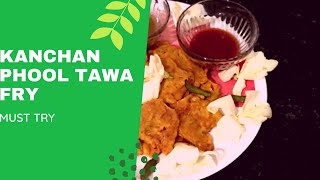 KANCHANBAUHINIA Flower Tawa FR Y Tasty Easy and quick snack recipe BONJOUR AMIGOS [upl. by Nauh]