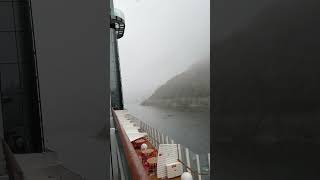 Mit AIDA Perla nach Geiranger mit Schneefall [upl. by Anilat]