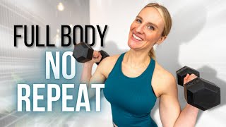 30min NO REPEAT Strength Training  FULL BODY SUPERSETS [upl. by Nebeur725]