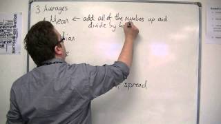 GCSE Maths from Scratch 901 Introducing 3 Averages and the Range [upl. by Demott153]