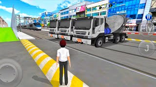 All New Cement Mixture Trucks Vs Train  3d Driving Class android game play video gameplay cargame [upl. by Emya637]