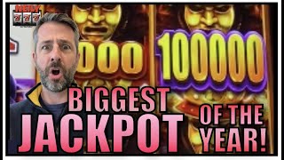 MY BIGGEST JACKPOT OF THE YEAR Of course its on Wild Wild Samurai Slot Machine [upl. by Atnahsa77]