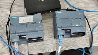 Comunicación entre dos PLC SIEMENS S71200 mediante protocolo PROFINET [upl. by Cavit]