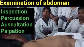 Abdominal examination  Inspection Auscultation Palpation and Percussion [upl. by Oirottiv249]