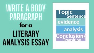 How to Write a Body Paragraph for Literary Analysis Essays Full Paragraph Included [upl. by Ynnavoig640]