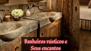 Banheiros modernos e rústicos  Fazenda  Chácara  Pedras  Tijolinhos Vamos Decorar [upl. by Adanar]