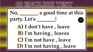 60 English Grammar Quiz  Verb Forms v1 v2 v3 English  Conjugation Of Verbs  No1 Quality English [upl. by Dunham]