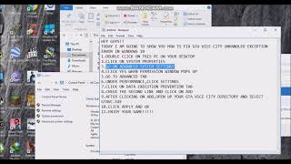 GTA VICE CITY UNHANDLED EXCEPTION WINDOWS 10 FIX ALTERNATIVE METHOD GIVEN IN DESCRIPTION [upl. by Koralle]
