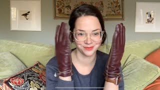 ASMR Unboxing and Playing with Leather Gloves [upl. by Nagaet]