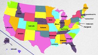 50 states of the United States of America Names and Location [upl. by Meghan]