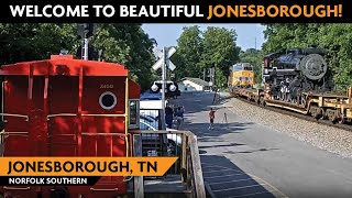 Jonesborough Tennessee USA  Virtual Railfan LIVE [upl. by Atinihs]