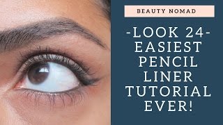 How to do Eyeliner with a Pencil Easiest Tutorial for Beginners Ever [upl. by Lynnett135]