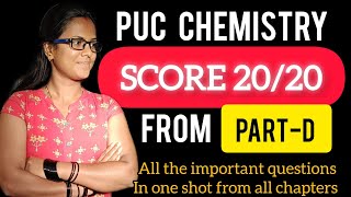 2nd PUC importantQuestions from PartD PUC chemistry  Get 20 out of 20 from PartD education puc [upl. by Vandyke516]