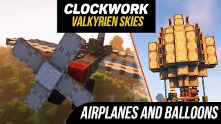 Valkyrien Skies Clockwork tutorial  guide Planes and balloons minecraft java edition [upl. by Moffat]