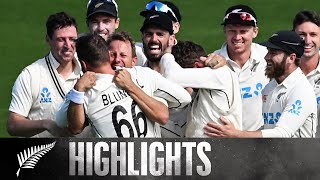 BLACKCAPS Win By 1Run in Thrilling Finale  DAY 5 HIGHLIGHTS  BLACKCAPS v England  Wellington [upl. by Fosdick288]