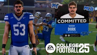 We Made a 2 Star MLB in College Football 25 Road To Glory LB  EP1  First 8 Games [upl. by Geddes]