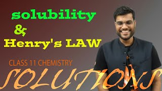 solubility and Henrys law chemistry class 12 solutions chapter 2 by arvind arora sir [upl. by Alathia]