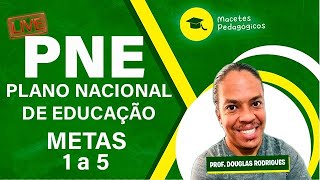 PNE  Plano Nacional de Educação 2  Metas 1 a 5 estratégias  Macetes Pedagógicos  Live 039 [upl. by Asatan]