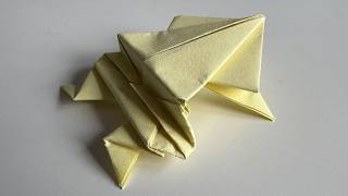 Easy Origami Frog Tutorial [upl. by Yetac]