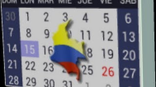 Calendario Festivos Colombia [upl. by Allred]