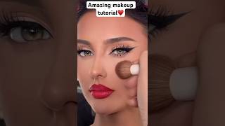 Eyeliner makeup tutorial red lipstick very proffesional❤️ [upl. by Aihcats]