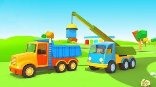 La pista para vehículos de servicio Dibujos animados de coches Series para niños [upl. by Ydnat]