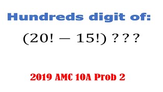 2019 AMC 10A Problem 2 [upl. by Zul]