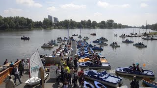 Der Katholikentag Tretbootgottesdienst auf dem Aasee [upl. by Labors]