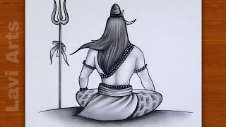 Mahadev drawing  How to draw lord shiva easy  Step by step   Shivratri drawing shivling drawing [upl. by Hsaka]