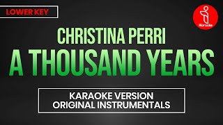 Christina Perri  A Thousand Years Karaoke Version Lower Key [upl. by Elspeth657]