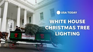 Watch White House Christmas tree lighting [upl. by Neelrahc]