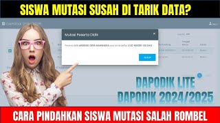 APLIKASI DAPODIK LITE  SOLUSI SISWA SALAH ROMBEL DI DAPODIK 20242025 [upl. by Notsnhoj]