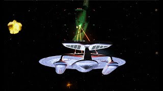 Star Trek Bridge Commander Nebula class vs Romulan Warbird [upl. by Aneet]