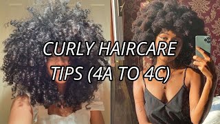 curly haircare tips 4a 4b and 4c [upl. by Eleph550]