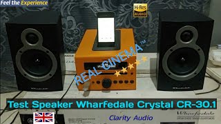 Demo Speaker Wharfedale Crystal CR301 Playing iPod [upl. by Annawoj191]