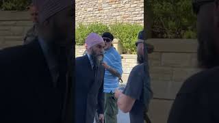 Singh confronts heckler on Parliament Hill [upl. by Tearle767]