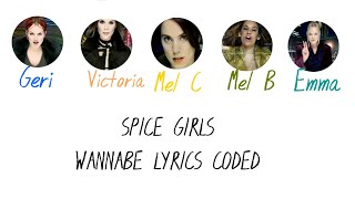 Spice Girls  Wannabe Lyrics Coded [upl. by Beverie887]