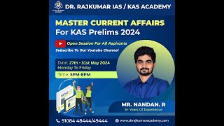 Master Current Affairs for KAS Prelims 2024 Session 13  Date 31st May [upl. by Abehsile]