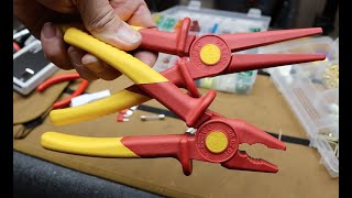 Knipex Plastic Pliers Snipe nose multi and Needle nose 1000v rated nonmarring and affordable [upl. by Darrej408]