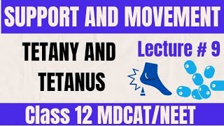 TETANY AND TETANUS LECTURE 9  CLASS 12MDCAT [upl. by Atteuqehs]