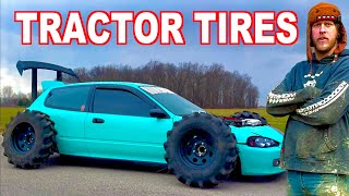 33quot Tractor Tires on a Stance Car Best Idea Yet [upl. by Yenruoj]