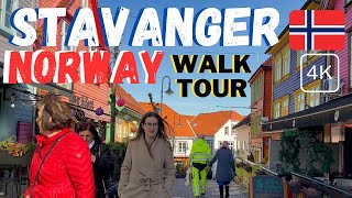 Stavanger Norway Walk Tour 2023 April 4K 60fps  Norway virtual walk tour [upl. by Nerag795]