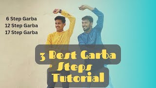 6 Step 12 Step amp 17 Step Garba Tutorial  Learn 3 Best Garba Steps for Navratri garba navratri [upl. by Ahseenat]