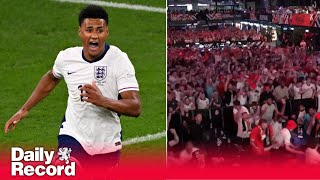 England fans celebrate Watkins winner against Netherlands as the Three Lions reach Euro 2024 final [upl. by Anneh]