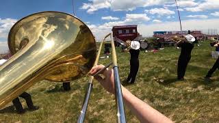 Calgary RoundUp Band 2024  Bass Trombone Headcam  Chris Gillanders [upl. by Enileoj]