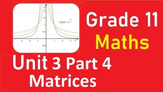 Grade 11 Maths Unit 3 Part 4 Elementary Row Operation of Matrices amp Row Echelon Form NewCurriculum [upl. by Hollingsworth]